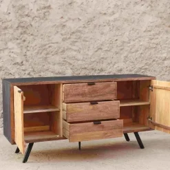 Madia Madia legno riciclato 150 in stile design di in Offerta Outlet^Outlet Etnico Sale