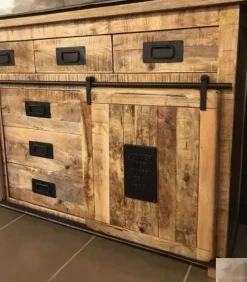 Madia Madiam credenza newport jupiter maxi ante scorrevole e cassetti  in stile moderno di in Offerta Outlet^Outlet Etnico New