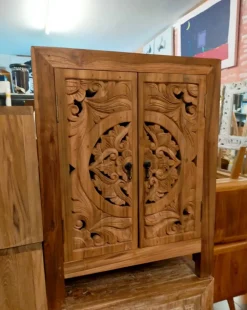 Discount Madia Mobile oriente teak riciclato 60 di in stile design scontata -33% Madie