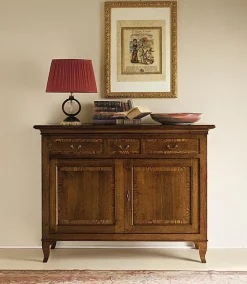 Madia Mobile-credenza mod.sissi con filetti d'intarsio scontata del 30% OFFERTA OUTLET^Artigianale
