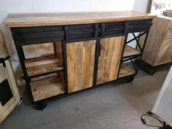 Madia modello Crdedenza industrial new york ante scorrevoli di a prezzo scontato^Outlet Etnico Hot