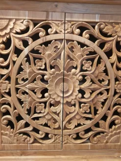 Outlet Etnico Madia modello Credenza oriente teak 160 di a prezzo scontato- Madie