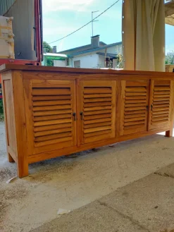 Madia modello Credenza teak riciclato 4a 180 cm di a PREZZI OUTLET^Outlet Etnico New