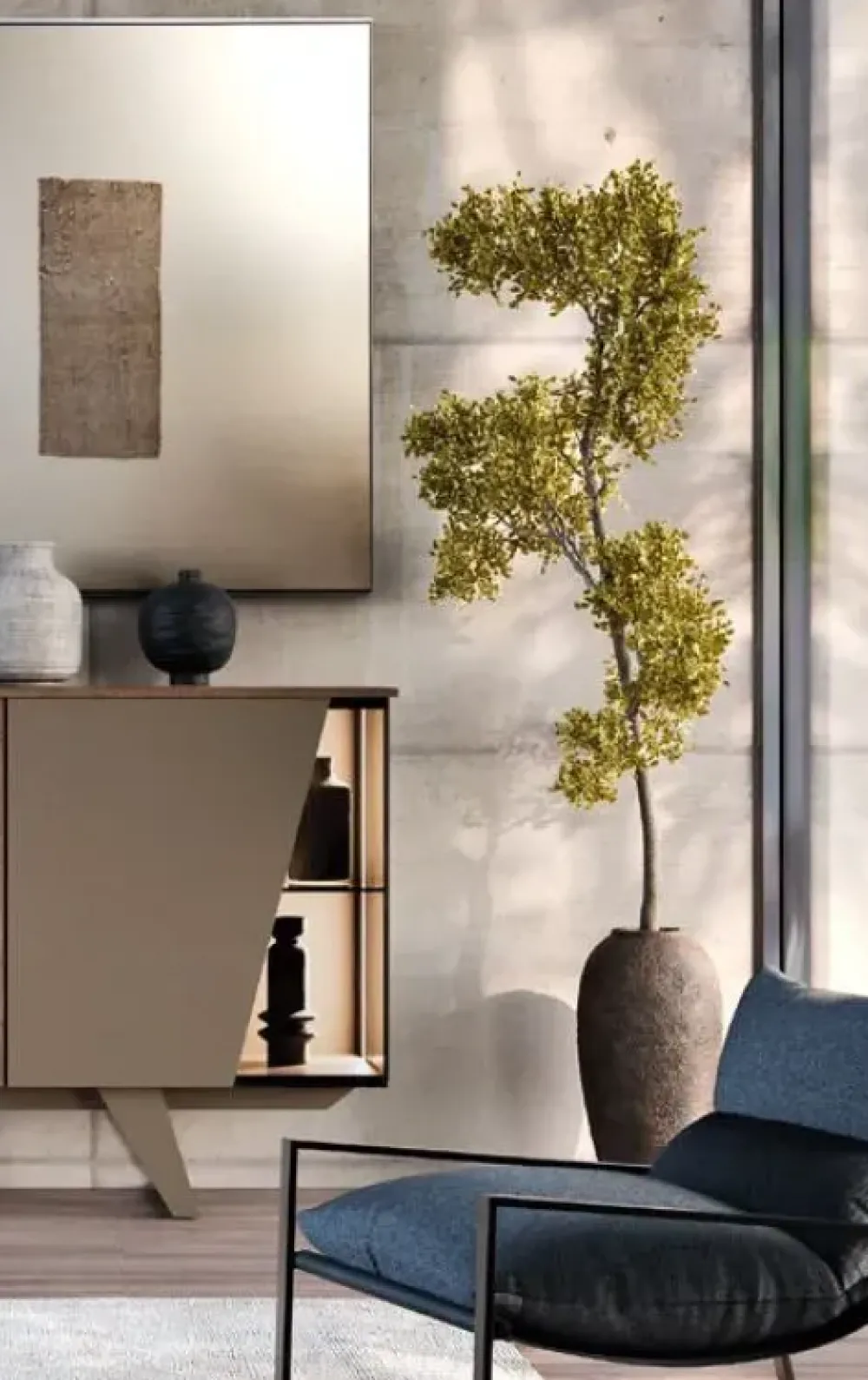 Mobilgam Madia modello Horizon glass 1034 di in Offerta Outlet- Madie