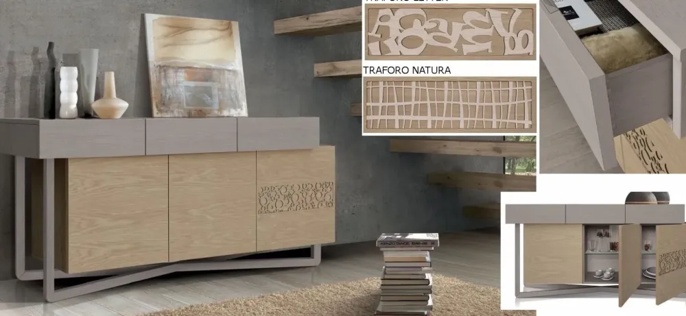 Collezione esclusiva Madia modello Madia artigianale 3 ante di a PREZZI OUTLET- Madie