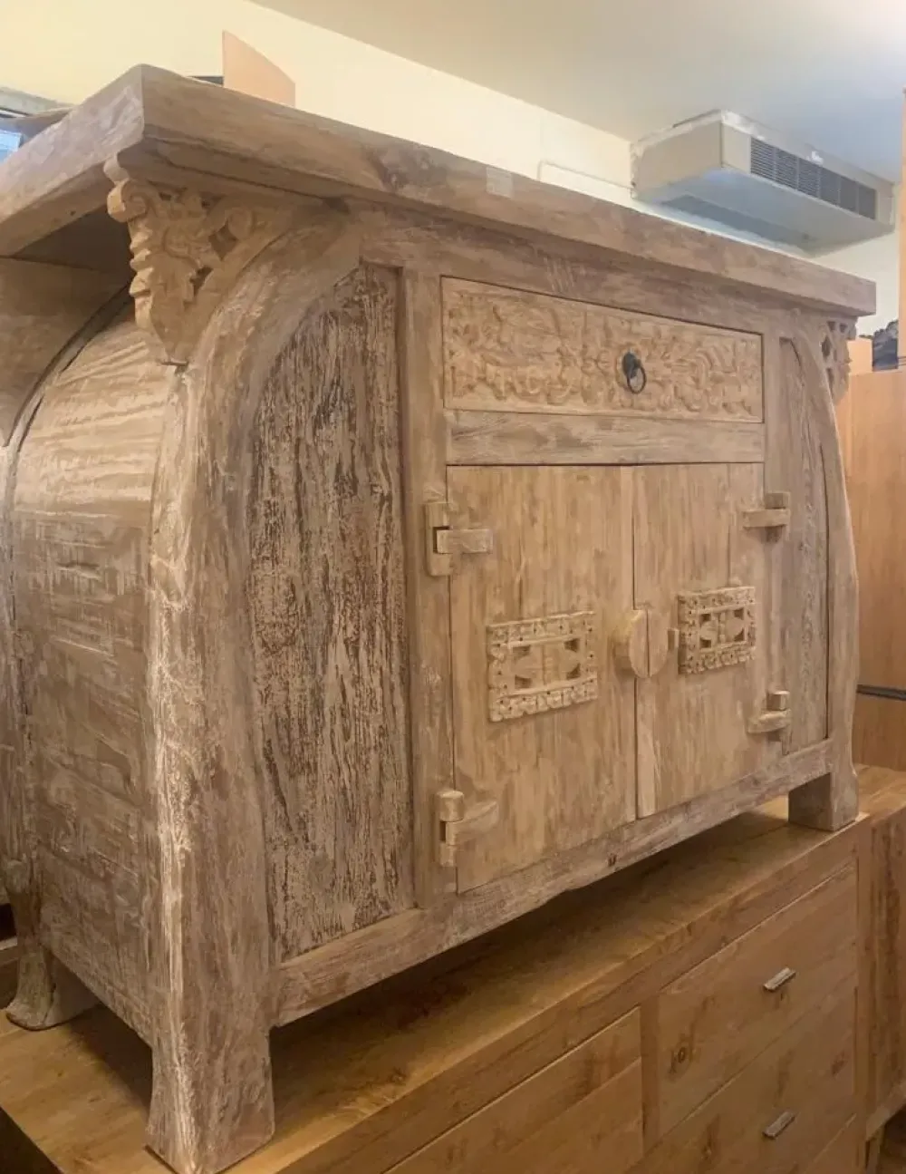 Madia modello Madia credenza teak sbiancata 120 140 cm di a prezzo Outlet^Outlet Etnico