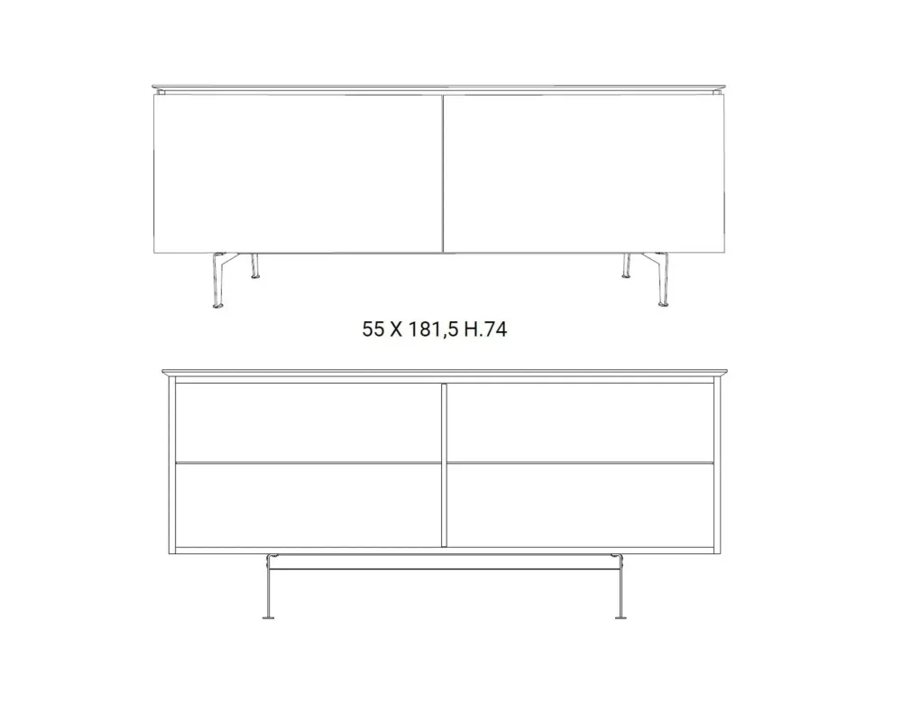 Ozzio Madia modello Plana di a PREZZI OUTLET- Madie