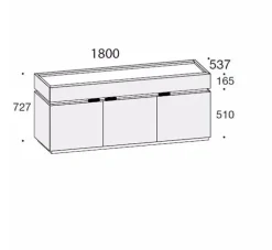 Madia in legno Cidori in Offerta Outlet^Sangiacomo Hot