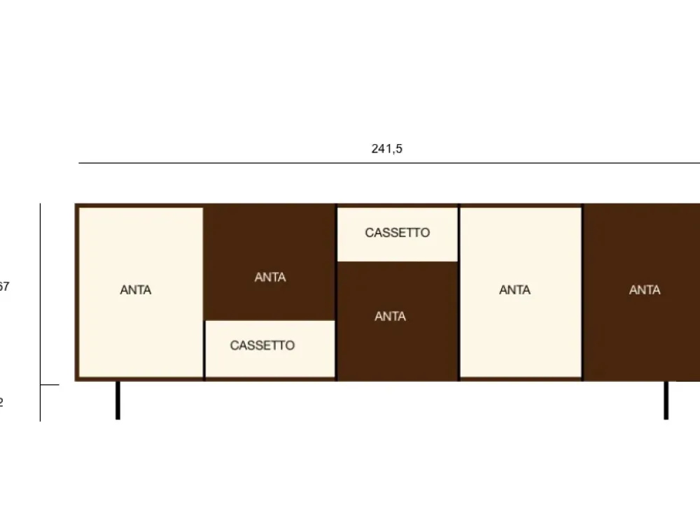 Sangiacomo Madia in legno Incontro in Offerta Outlet- Madie