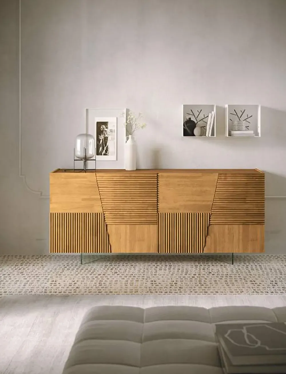 Online Madia Trapeze riga in stile moderno di in Offerta Outlet Madie