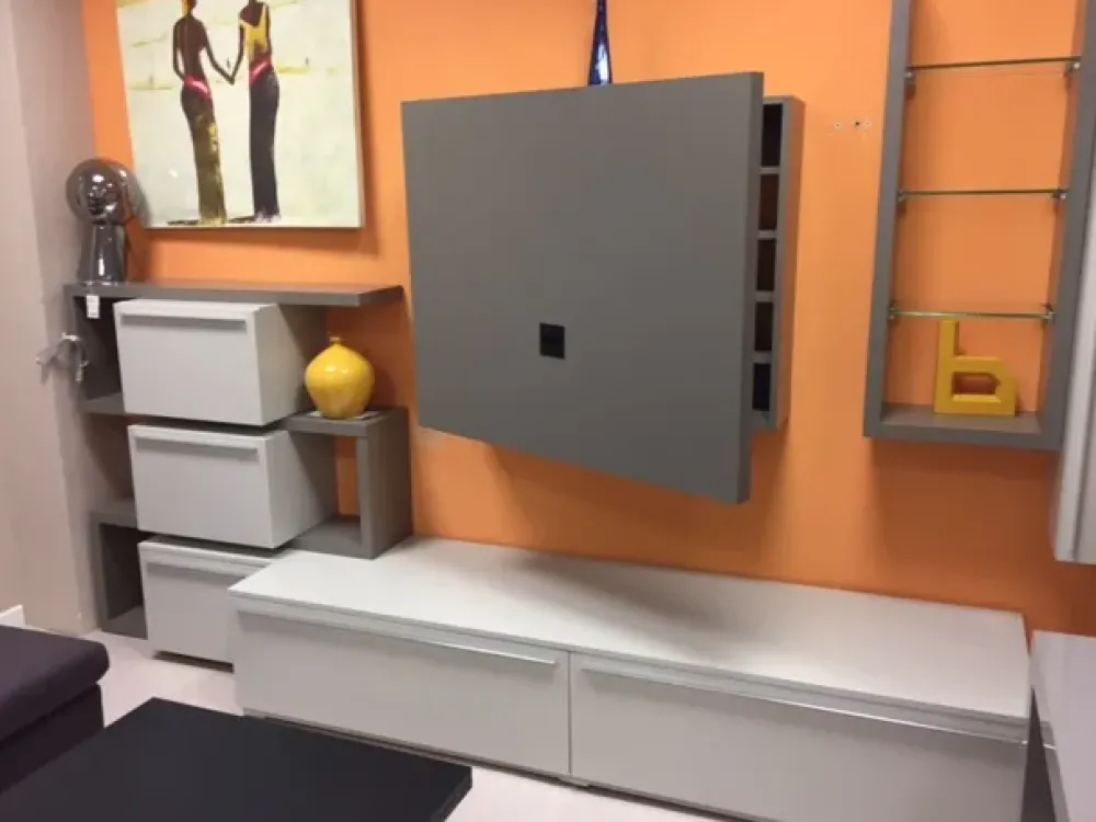 Best Maronese Soggiorno Seta Laccato Opaco Pareti attrezzate Moderno Soggiorni Completi