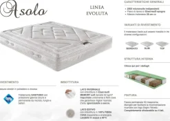 Sogno Veneto Materasso una piazza e mezza molle insacchettate   in Offerta Outlet- Materassi