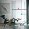 Mensola Libreria mod.slalom in vetro curvato scontata del 40% in vetro a prezzo ribassato^Artigianale New