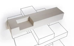 Minotti Italia Mensola Concrete in stile design scontata- Mensole