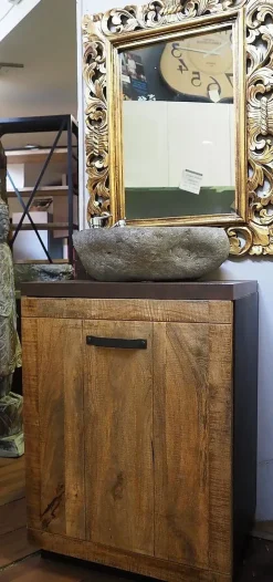 Mobile arredo bagno A terra Mobile bagno newport legno india in offerta  in svendita^Outlet Etnico New