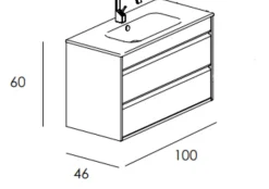 Sale Mobile arredo bagno smart.46-01 calypso  : mobile bagno sospeso A PREZZI OUTLET Mobili Bagno Sospeso