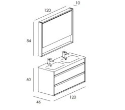 New Mobile arredo bagno Sospeso Smart.46-18 con sconto Mobili Bagno Sospeso