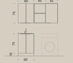 Mobile bagno A terra Lavanderia up028 a prezzo scontato^Compab