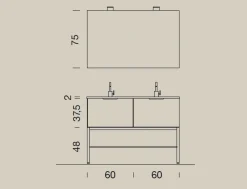 Outlet Mobile bagno A terra Up011 a prezzo scontato Mobili Bagno A Terra