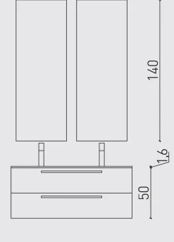 Archeda Mobile bagno Composizione light 09 in OFFERTA OUTLET- Mobili Bagno Sospeso