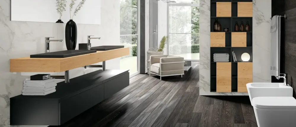 Hot Mobile bagno Composizione gola 10 in OFFERTA OUTLET Mobili Bagno Sospeso