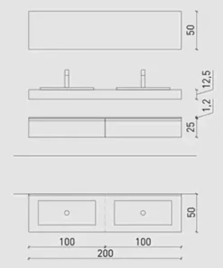 Hot Mobile bagno Composizione gola 10 in OFFERTA OUTLET Mobili Bagno Sospeso