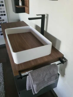 Baxar Mobile bagno Surf grigio fumè IN OFFERTA OUTLET- Mobili Bagno Sospeso