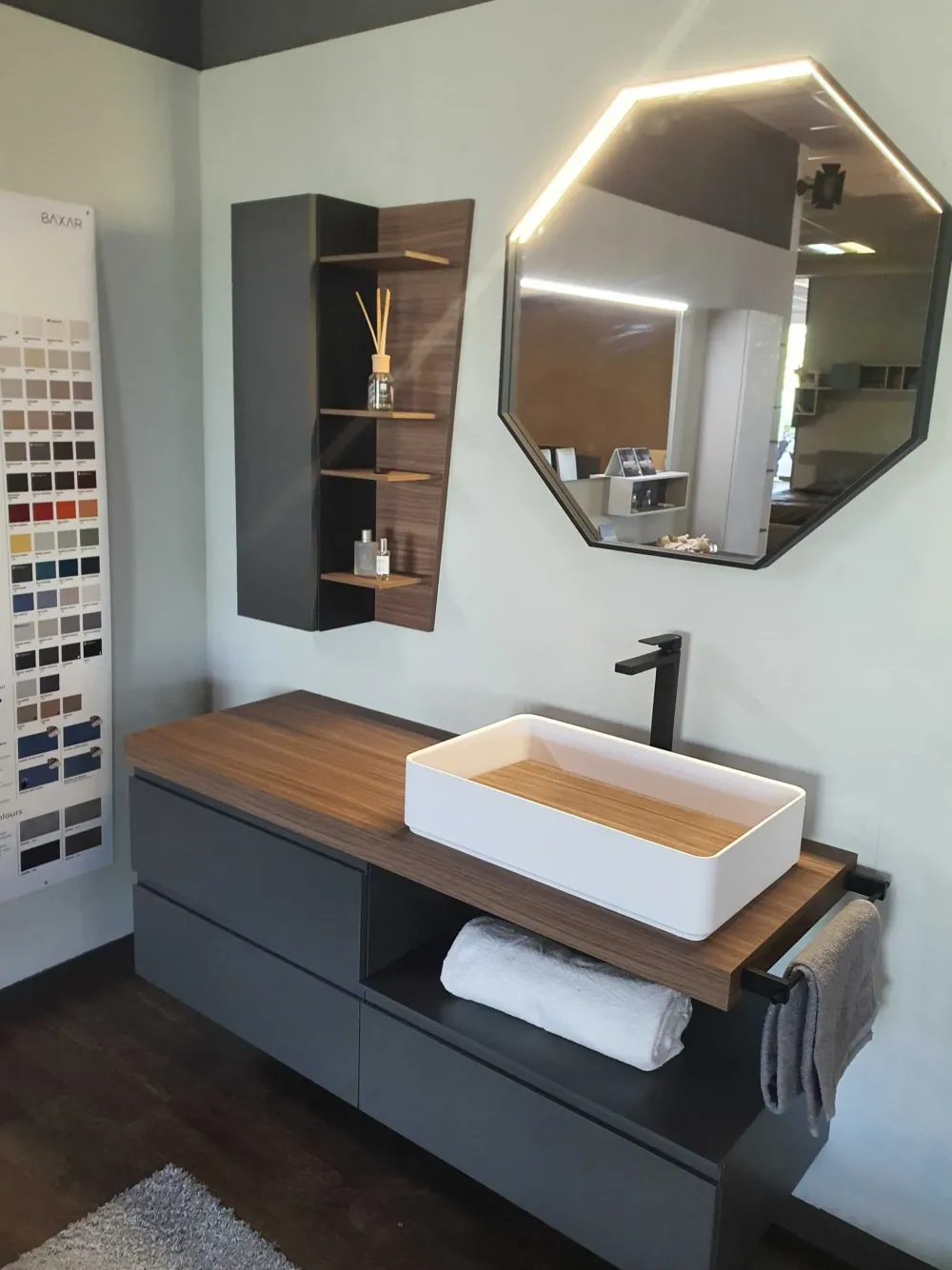 Baxar Mobile bagno Surf grigio fumè IN OFFERTA OUTLET- Mobili Bagno Sospeso