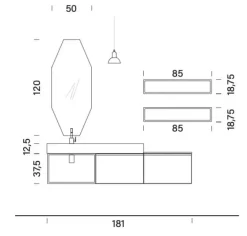 Sale Mobile bagno Bg006 SCONTATO a PREZZI OUTLET Mobili Bagno Sospeso
