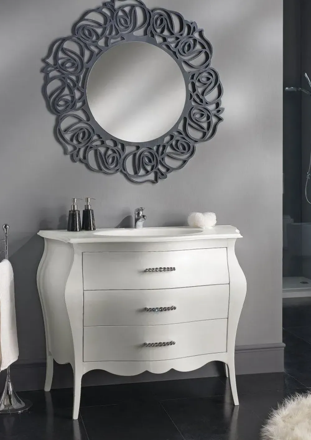 Mobile bagno Mobile bagno bombato 3 cassetti IN OFFERTA OUTLET^Collezione esclusiva New