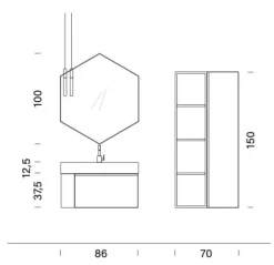 Compab Mobile bagno Bg019 con uno sconto imperdibile- Mobili Bagno Sospeso