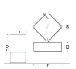 Clearance Mobile bagno Bg001 con uno sconto imperdibile Mobili Bagno Sospeso