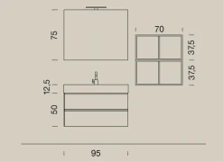 Outlet Mobile bagno Up009 con un ribasso imperdibile Mobili Bagno Sospeso