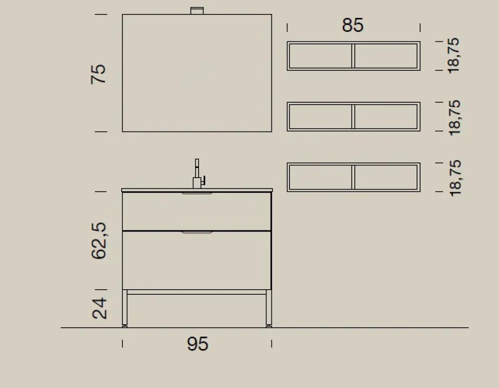 Mobile bagno Up012 IN OFFERTA OUTLET^Compab Sale
