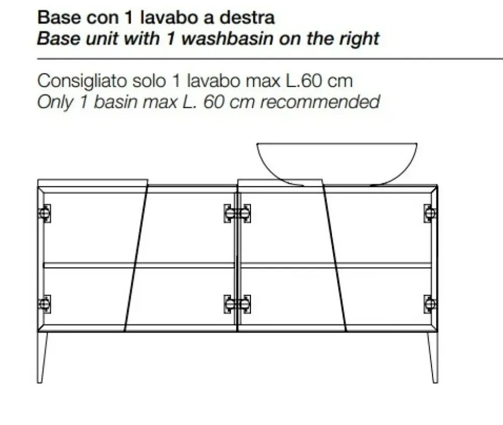 Discount Mobile bagno Zero 160bagno in OFFERTA OUTLET Mobili Bagno A Terra
