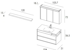 Mobile bagno Duetto 10 SCONTATO a PREZZI OUTLET^Mastella