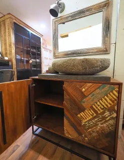 Collezione esclusiva Mobile bagno Mobile bagno industrial colorato  in offerta  Nuovi mondi cucine SCONTATO a PREZZI OUTLET- Mobili Bagno A Terra