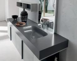Mobile bagno moderno Corian 156 di in OFFERTA OUTLET - 26%^Artigianale Sale