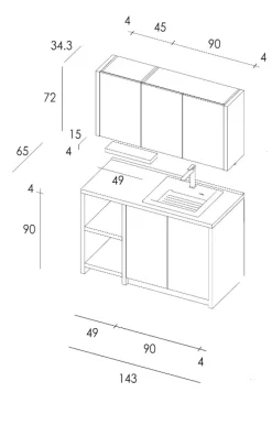 Hot Mobile bagno Mylaundry 14 SCONTATO a PREZZI OUTLET Mobili Bagno A Terra