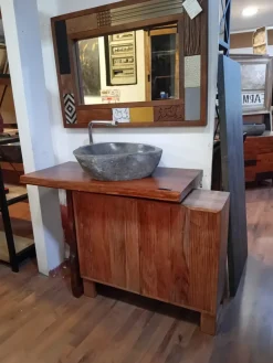 Nuovi Mondi Collection Mobile bagno Mobile bagno design carribe  IN OFFERTA OUTLET- Mobili Bagno A Terra