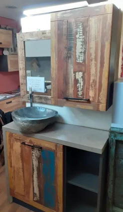 Hot Mobile bagno Mobile bagno vintage recicle industrial   con un ribasso imperdibile Mobili Bagno A Terra