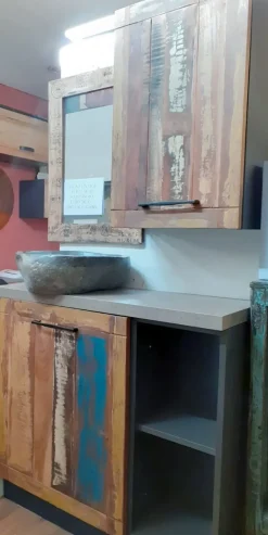 Hot Mobile bagno Mobile bagno vintage recicle industrial   con un ribasso imperdibile Mobili Bagno A Terra