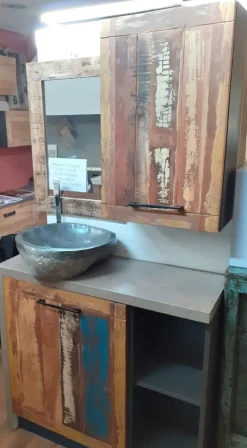 Hot Mobile bagno Mobile bagno vintage recicle industrial   con un ribasso imperdibile Mobili Bagno A Terra