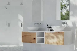 Arteba Mobile bagno Rustech naturale-bianco SCONTATO a PREZZI OUTLET- Mobili Bagno Sospeso