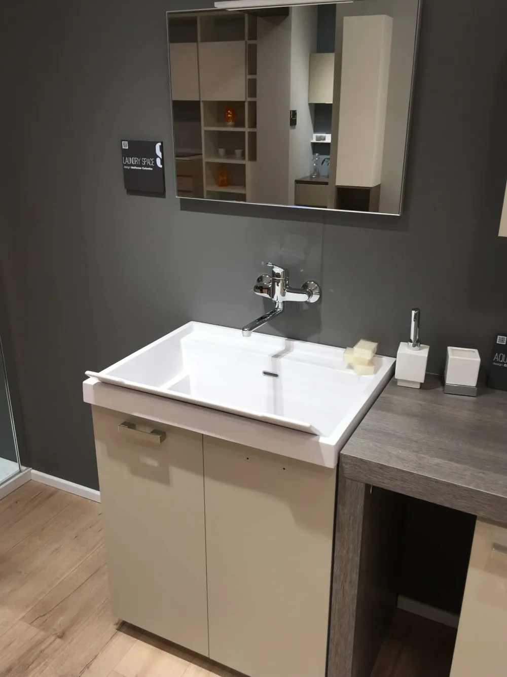Mobile bagno Arredo bagno lavanderia aquo laminato opaco IN OFFERTA OUTLET^Scavolini New