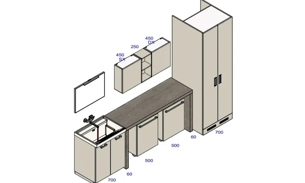 Mobile bagno Arredo bagno lavanderia aquo laminato opaco IN OFFERTA OUTLET^Scavolini New