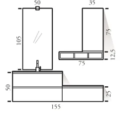 Mobile Bagno Sospeso Bg27 .^Compab Discount