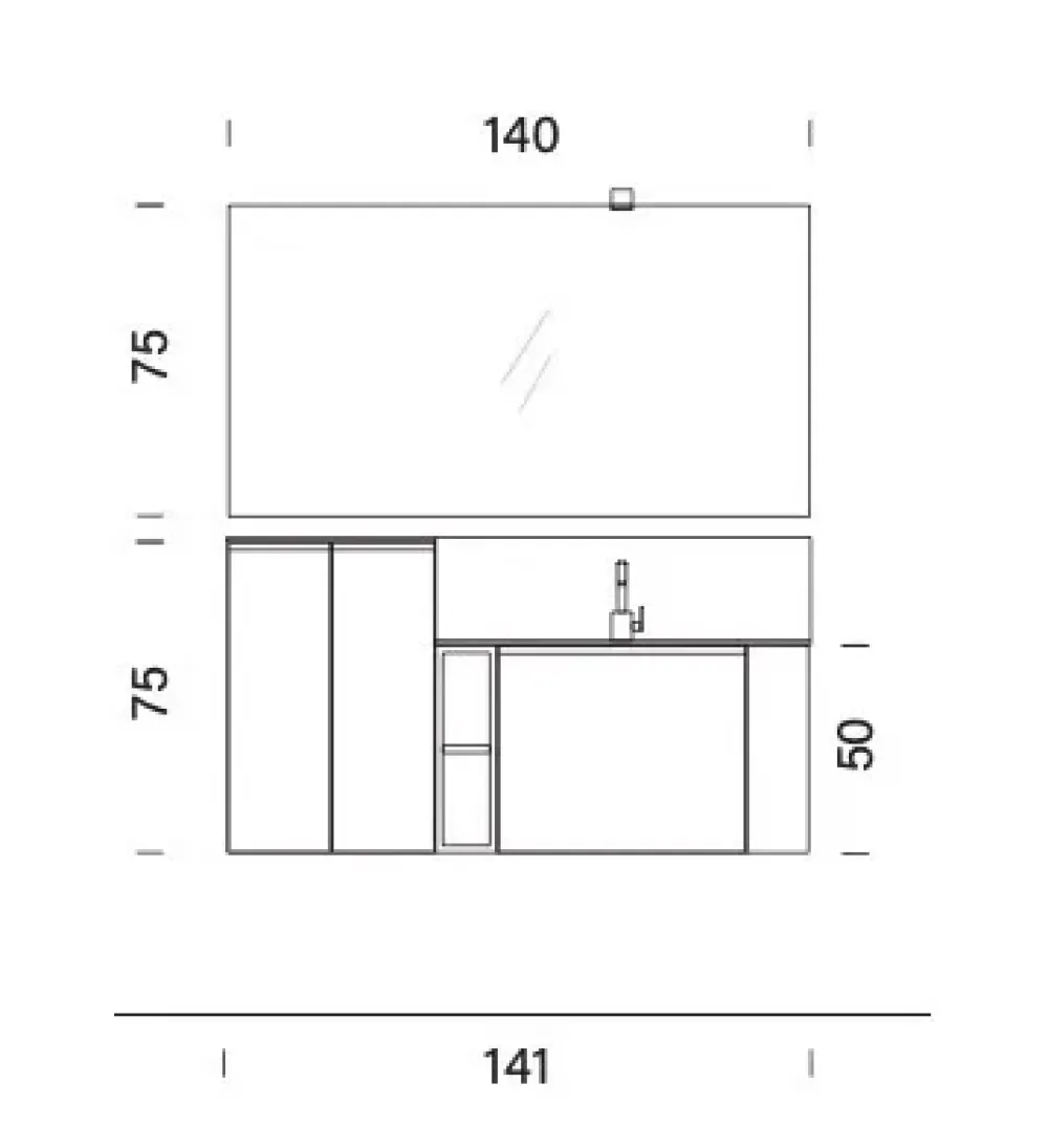 Mobile bagno Sospeso Bg013 a prezzo scontato Mobili Bagno Sospeso