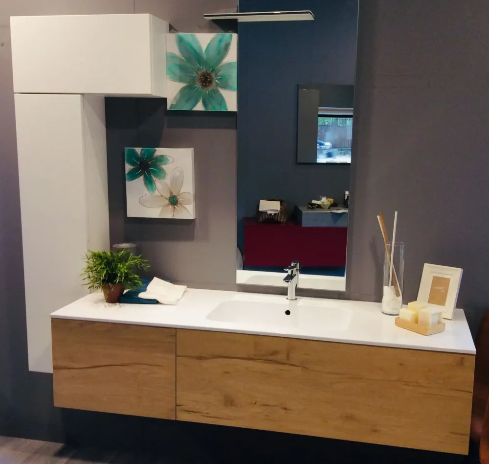 Artigianale Mobile bagno Sospeso K a31 a prezzo scontato- Mobili Bagno Sospeso