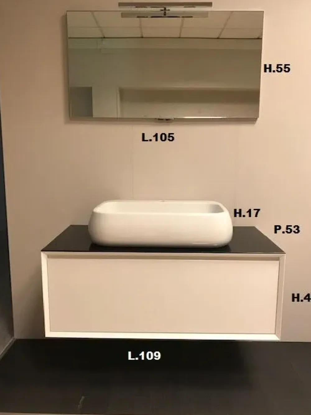 Arcom Mobile bagno Sospeso Karma scontato - 50%- Mobili Bagno Sospeso